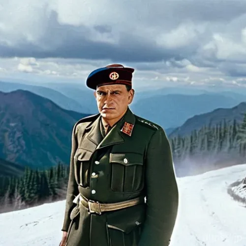 유고슬라비아 시대 정치인 요시프 브로즈 티토 - **Prompt 1: Young Tito, the Partisan Leader**
    A powerful and determined young Josip Broz Tito, i...