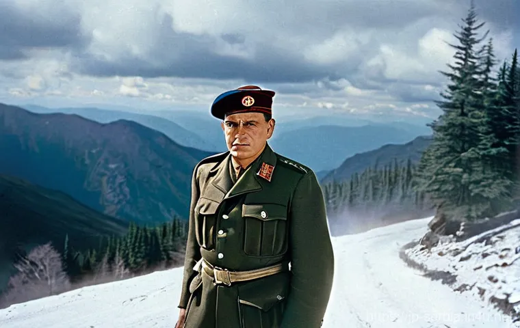 유고슬라비아 시대 정치인 요시프 브로즈 티토 - **Prompt 1: Young Tito, the Partisan Leader**
    A powerful and determined young Josip Broz Tito, i...